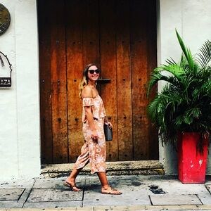 Minkpink Paisley Print Off the Shoulder Jumpsuit